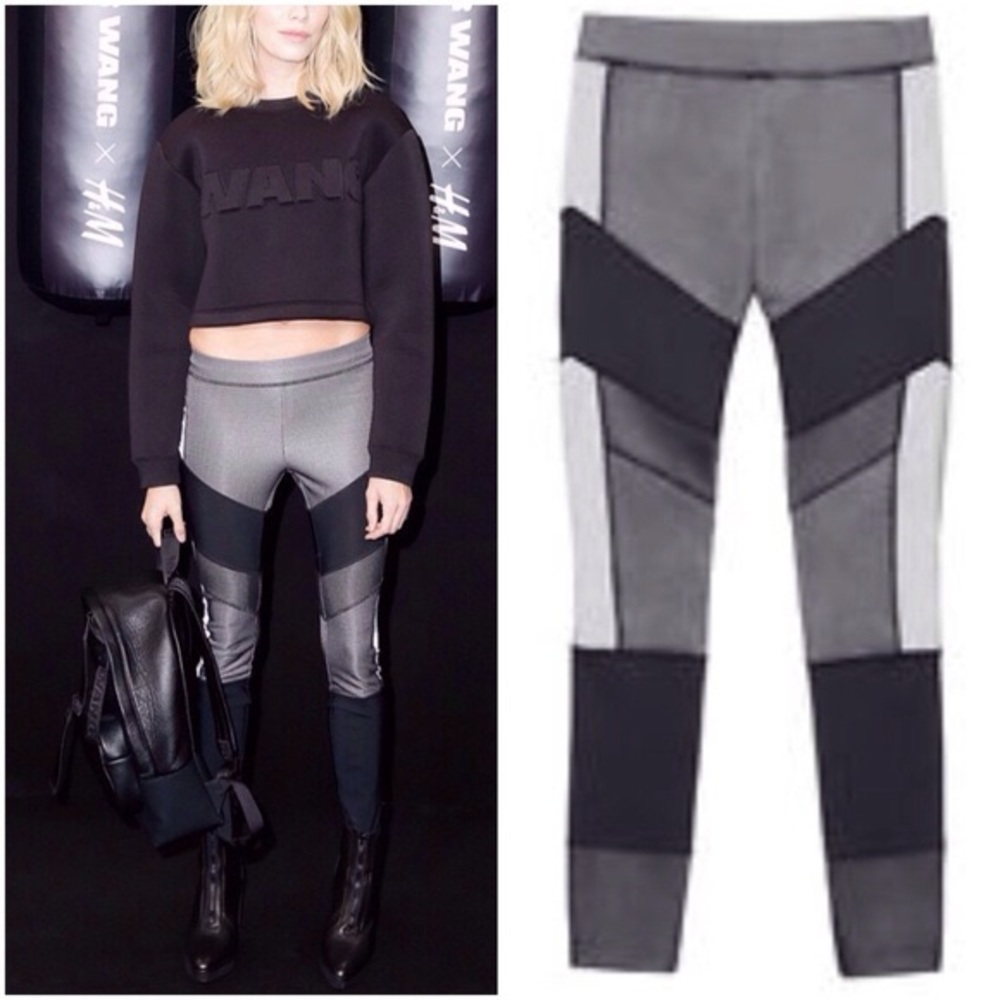 NWOT Alexander Wang x H&M Leggings Pant Black Gray